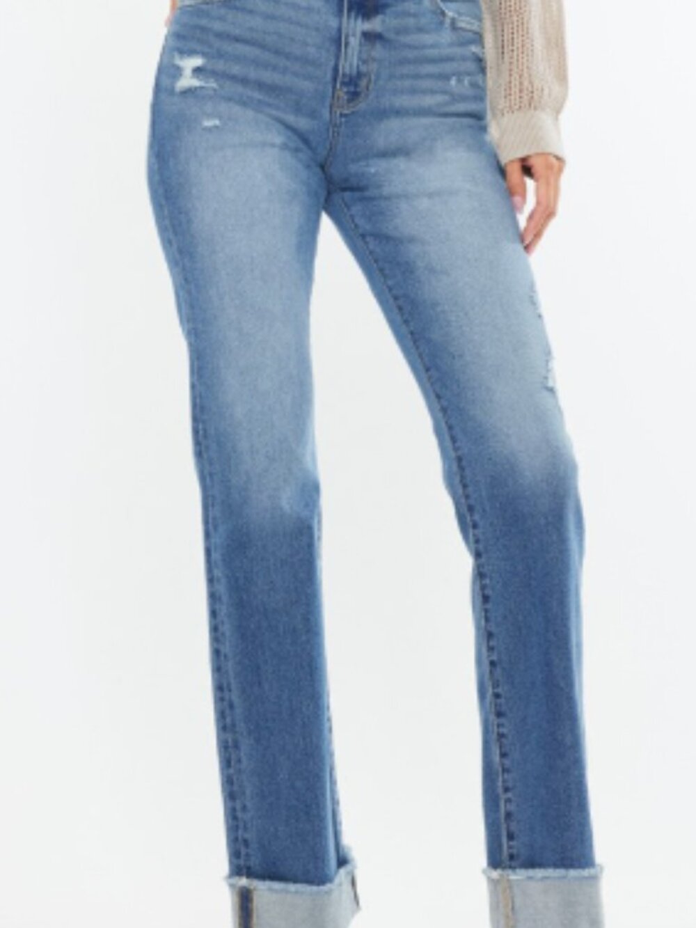 KanCan High Rise Straight Leg Jeans
